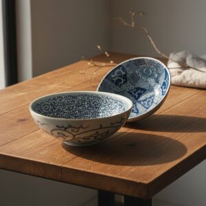 Set 2 grands plats céramique japonaise