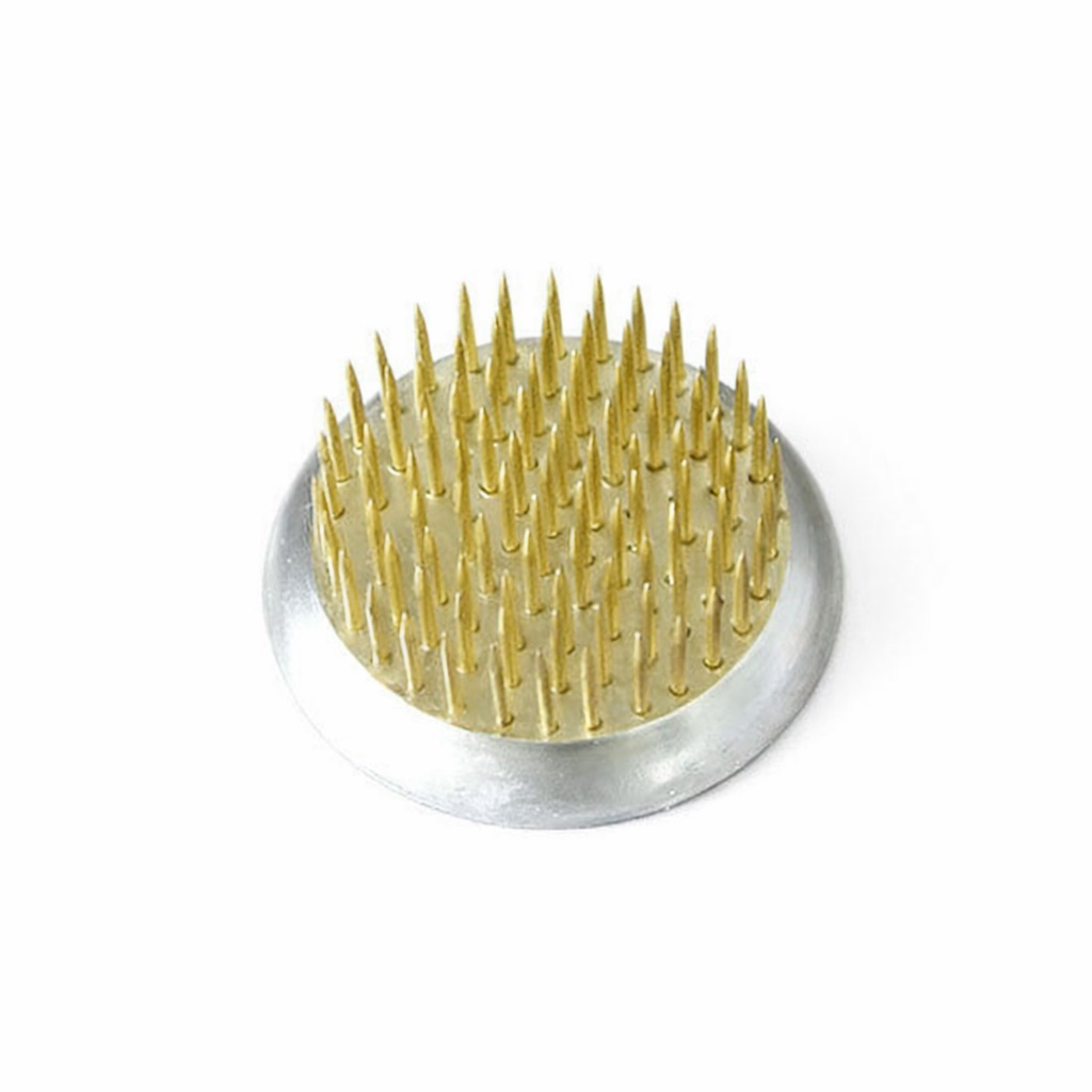 Kenzan japonais rond de 4,6 cm pour Ikebana, base lourde et aiguilles métalliques