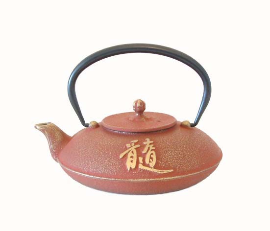 Théière japonaise en fonte Zui 0,65 Litre or et rouge