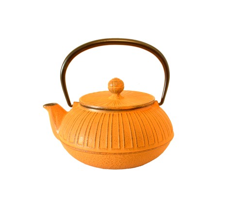 Théière japonaise en fonte Kiku 0,65 litre orange