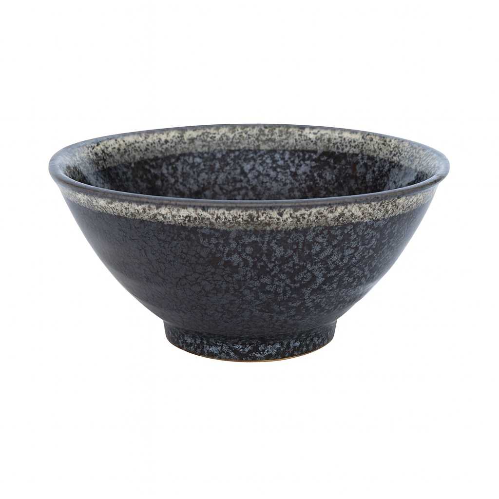 Bol évasé brun en céramique japonaise