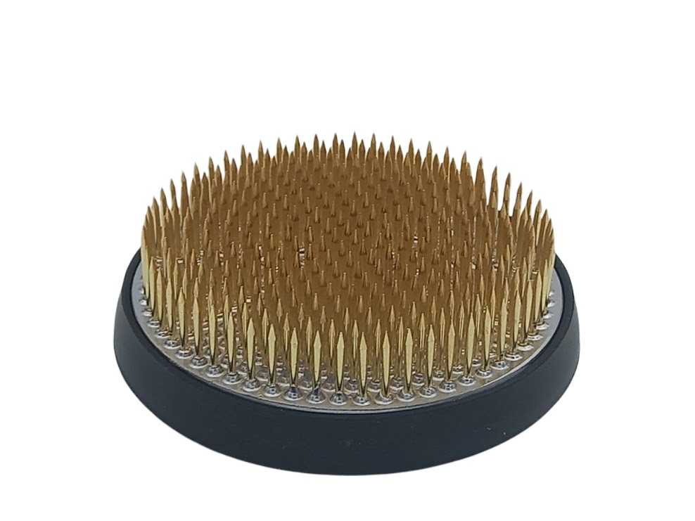 Kenzan japonais rond de 8 cm pour Ikebana, base lourde et aiguilles métalliques robustes