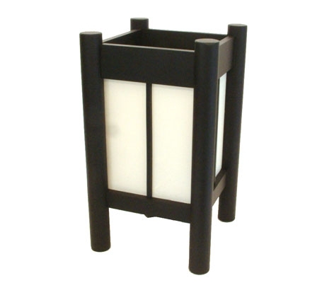 Lampe japonaise 32 cm en bois et papier japonais, lumière douce et ambiance zen