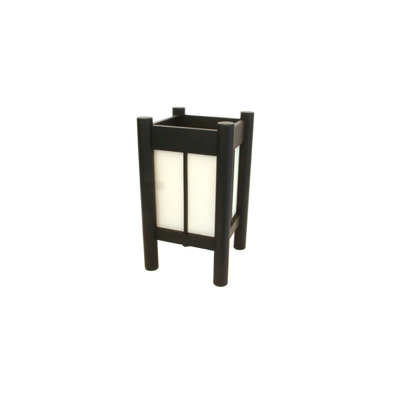 Lampe japonaise en bois et papier washi de 32 cm, inspirée des luminaires traditionnels
