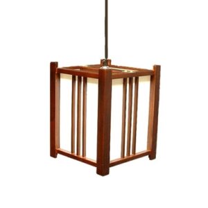 Lampe japonaise Plafonnier Acajou