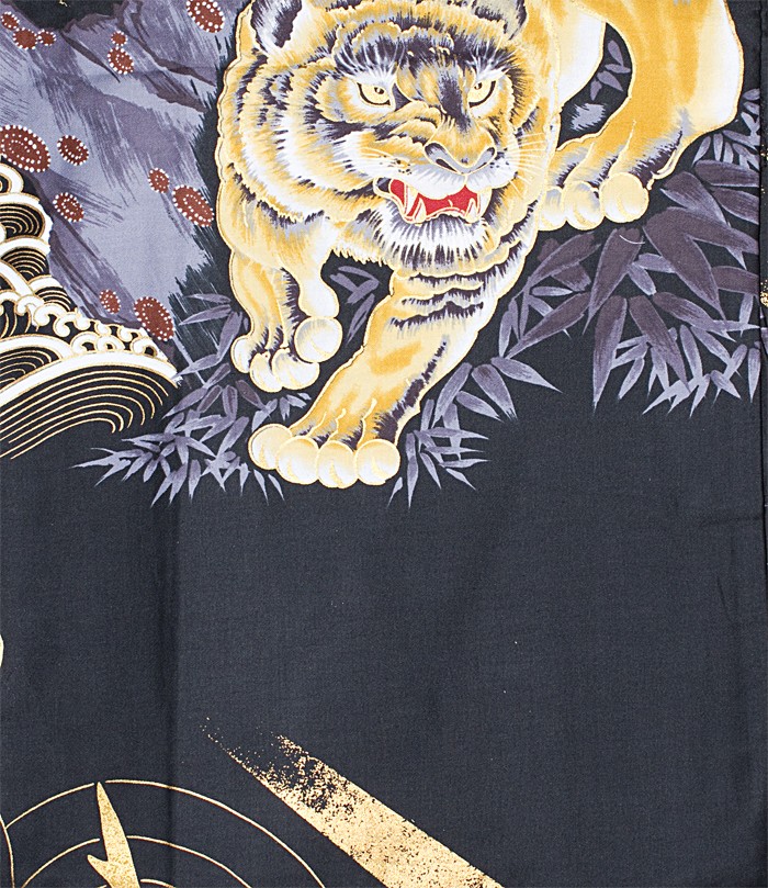 Yukata tigres et dragons noir