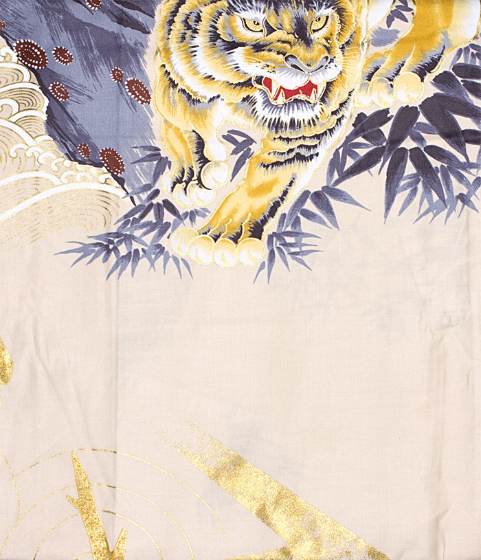 Yukata tigres et dragons blanc