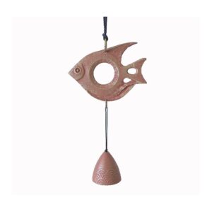 Mobile japonais Furin vagues et poisson