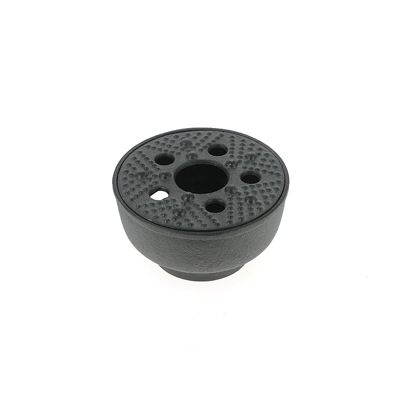Réchaud à thé en fonte noire de 12 cm, conçu pour maintenir une théière au chaud