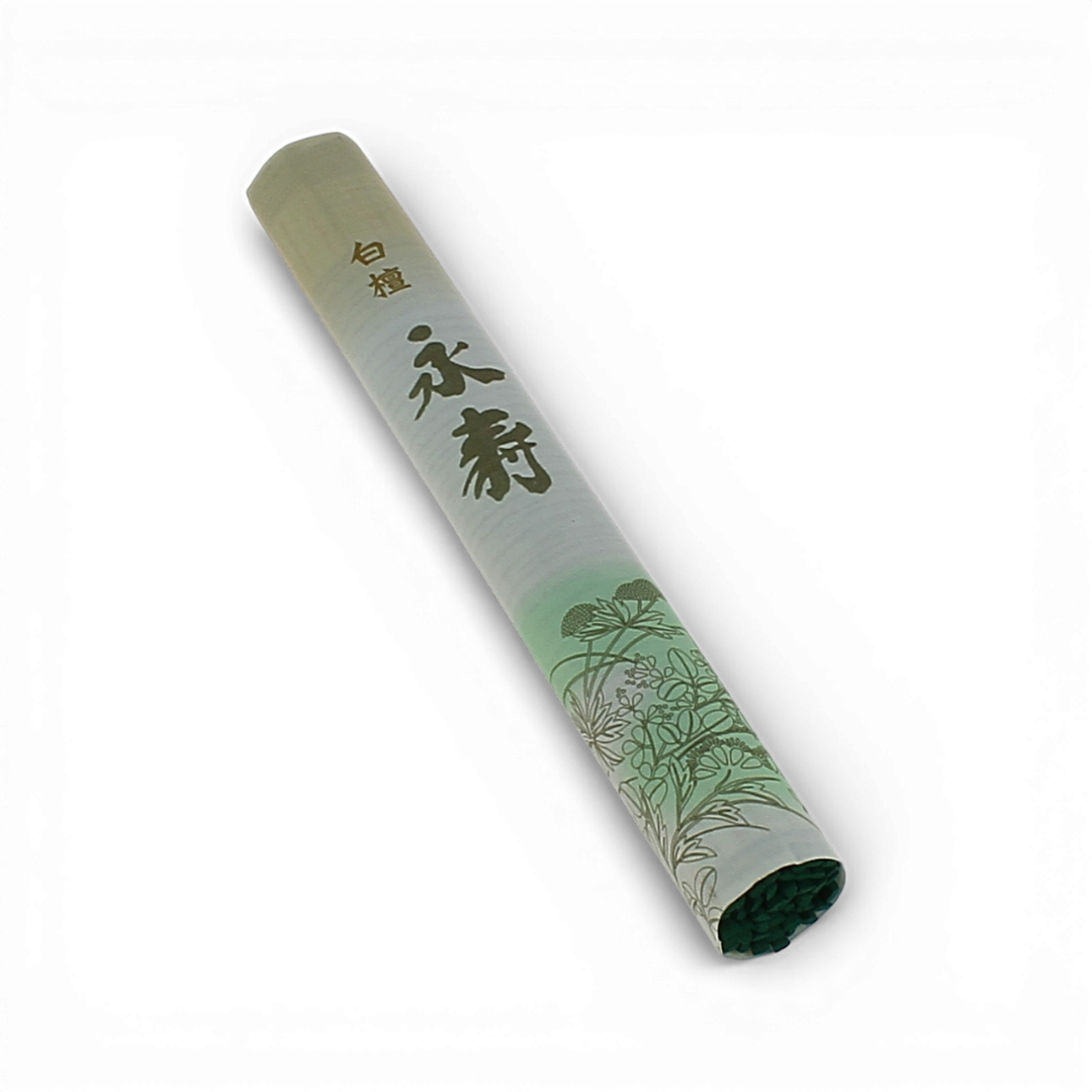 Bâtons d’encens japonais Eiju au parfum de santal, fragrance boisée et apaisante