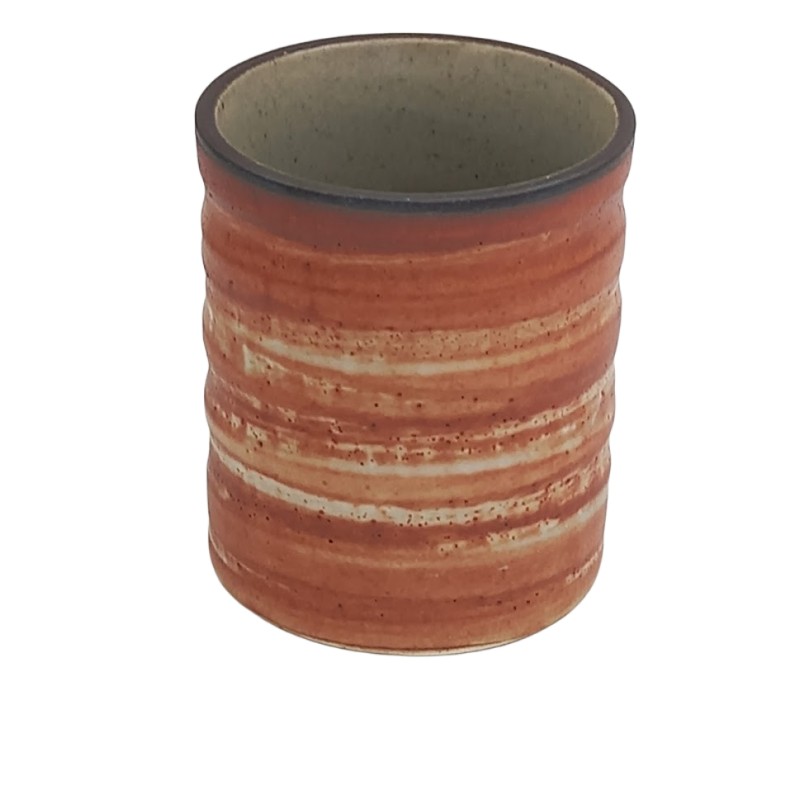 Yunomi japonais en céramique décoré de motifs Traits rouges