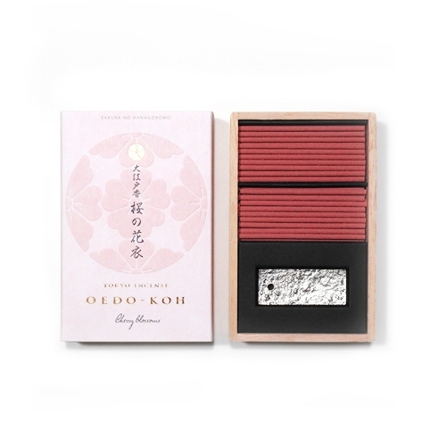 Coffret d’encens japonais Oedo Fleurs de Cerisiers de Nippon Kodo, parfum floral inspiré des sakura