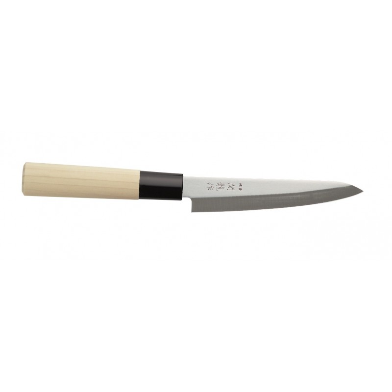 Couteau de cuisine japonais à lame effilée en acier inoxydable, avec manche ergonomique