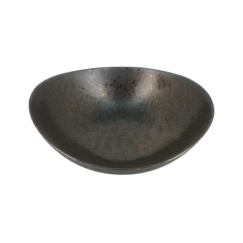 Grand bol japonais en céramique émaillée noire