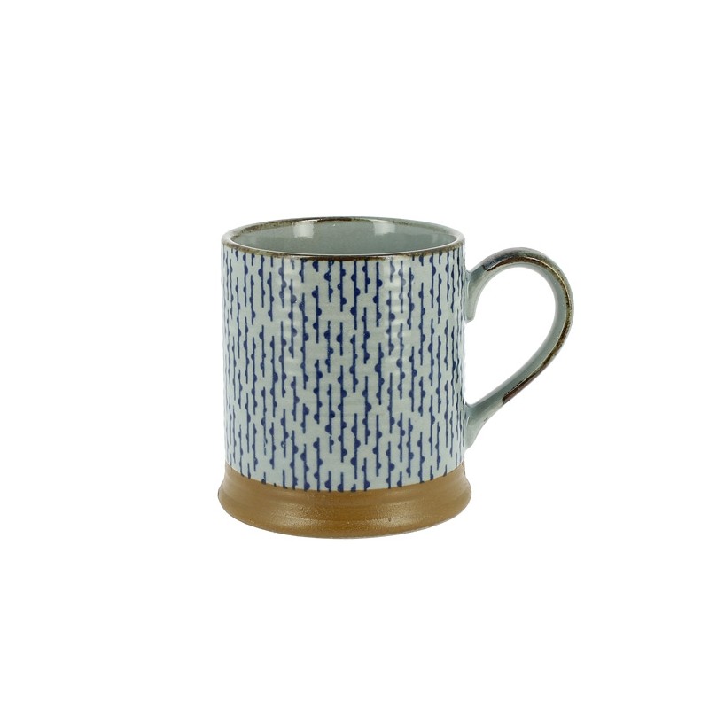 Petit mug japonais en céramique décoré de motifs tiges grimpantes