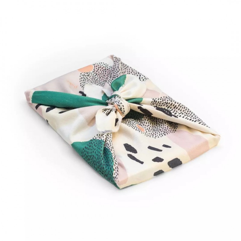 Furoshiki Mantra en tissu, carré d’emballage réutilisable