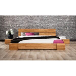 Lit japonais Kobe bas en bois de Chêne