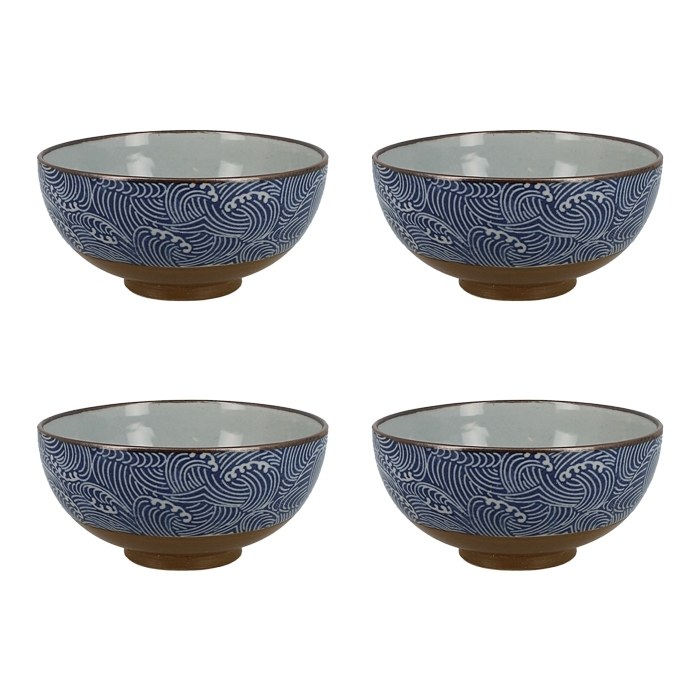 Set 4 bols japonais Nami
