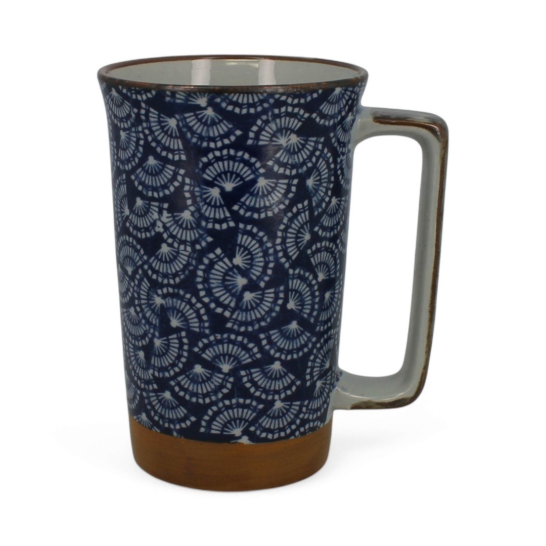 Mug en céramique japonaise décoré de motifs éventails Oogimai