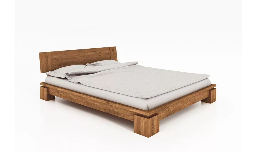 Lit Tsuri bas chêne massif café