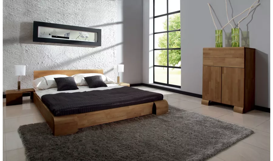 Lit Kobe bas café avec commode