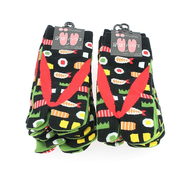 chaussettes japonaises tabi sushi à porter seule ou avec des geta et zori