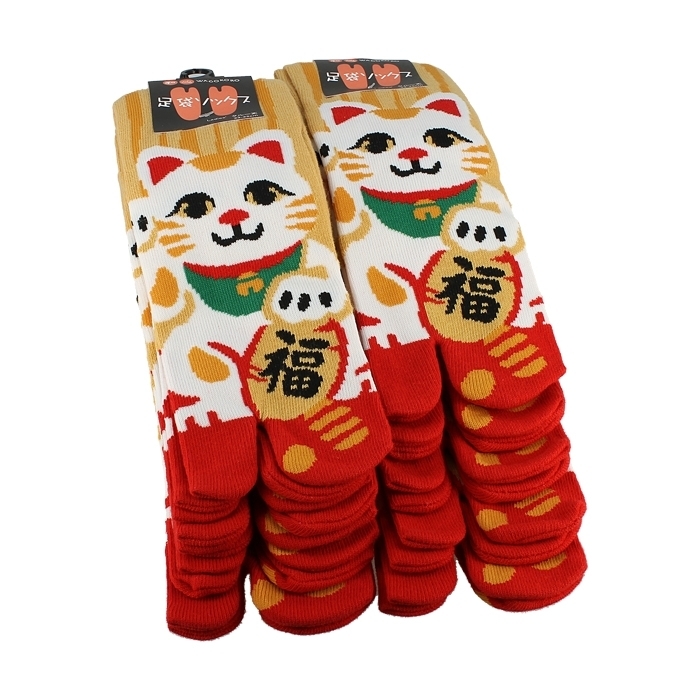 Lot de 10 paires de chaussettes japonaises Tabi regroupées ensemble