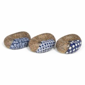 Set de 3 reposes baguettes bleus et bruns