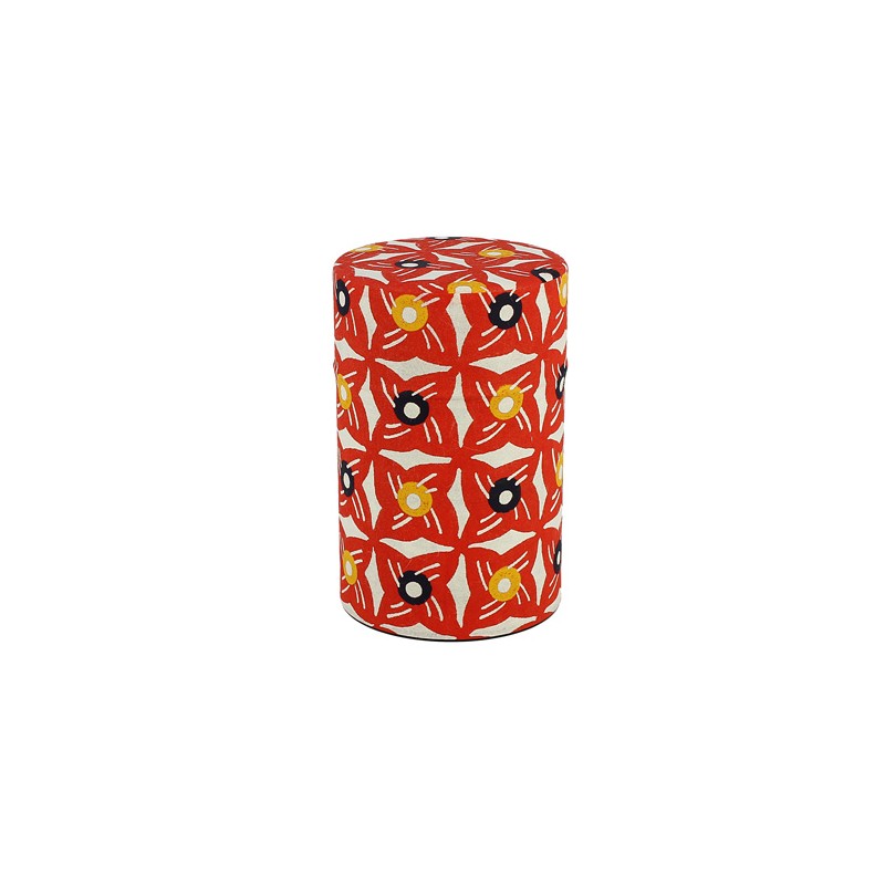 Boîtes à thé japonaises en papier washi, motifs d’étoiles, modèles bleu ou rouge, avec couvercle hermétique