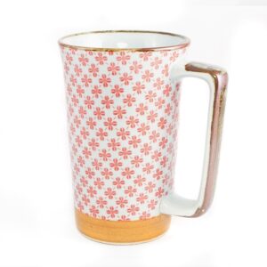 Grand mug motifs trèfle rouge