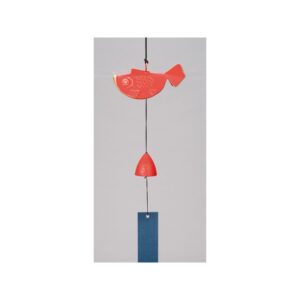 Mobile japonais Furin poisson rouge et clochette