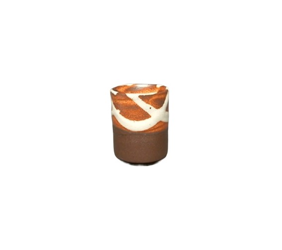 Tasse japonaise yunomi en céramique brune, finition artisanale