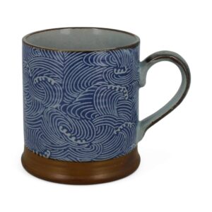 Petit mug bleu vagues Shiranami