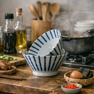 Bol japonais ramen illustrant le motif Dami Tokusa