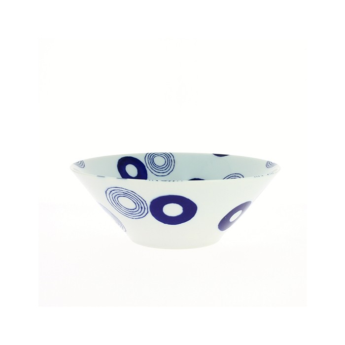 Bols larges en porcelaine japonaise décorés de motifs traditionnels bleu et blanc