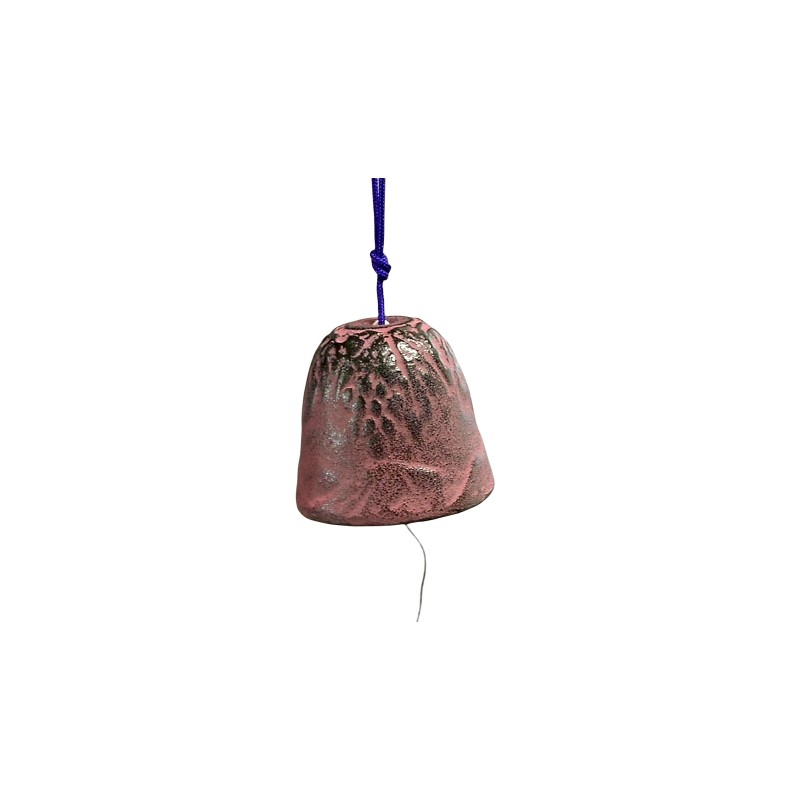 Clochette japonaise Furin en fonte en forme de pomme de pin, avec tanzaku suspendu