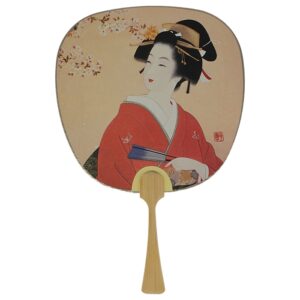 Eventail Uchiwa japonaise en kimono