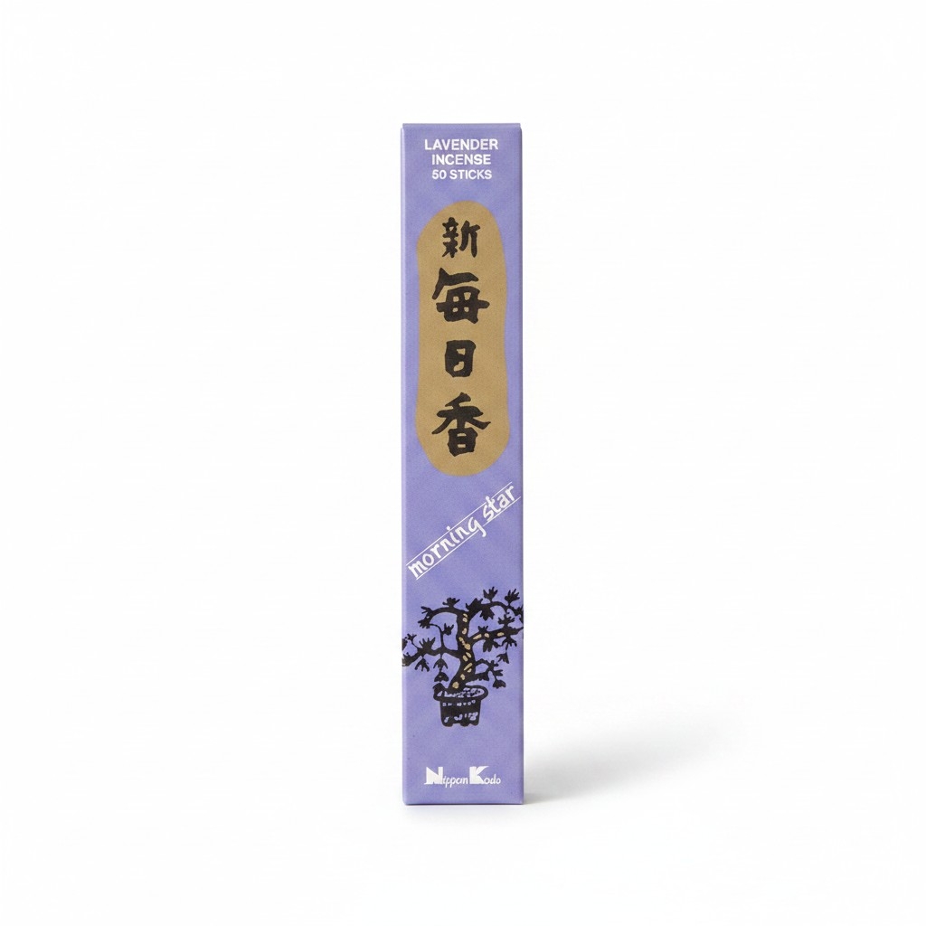 Boîte d’encens japonais Morning Star parfum lavande de Nippon Kodo