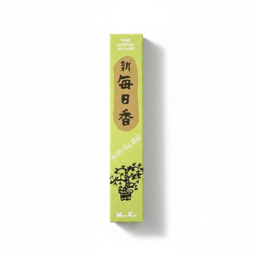 Boîte d’encens japonais Morning Star parfum pin de Nippon Kodo